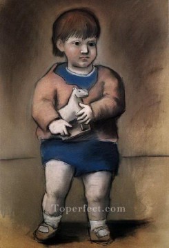 horse Painting - The child with the toy horse Paulo 1923 cubism Pablo Picasso